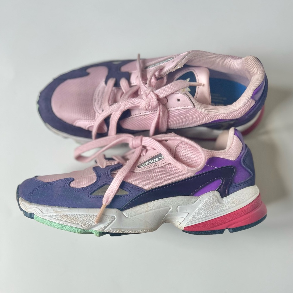 Adidas Falcon Clear Pink Legend Purple athletic shoe sneakers - Picture 5 of 11